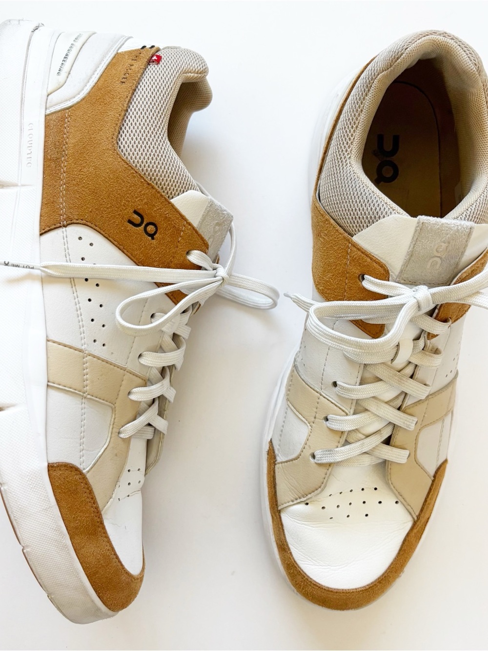 On Cloud THE ROGER CLUBHOUSE ALMOND/SAND SNEAKERS Sz 14